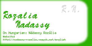 rozalia nadassy business card