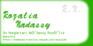 rozalia nadassy business card